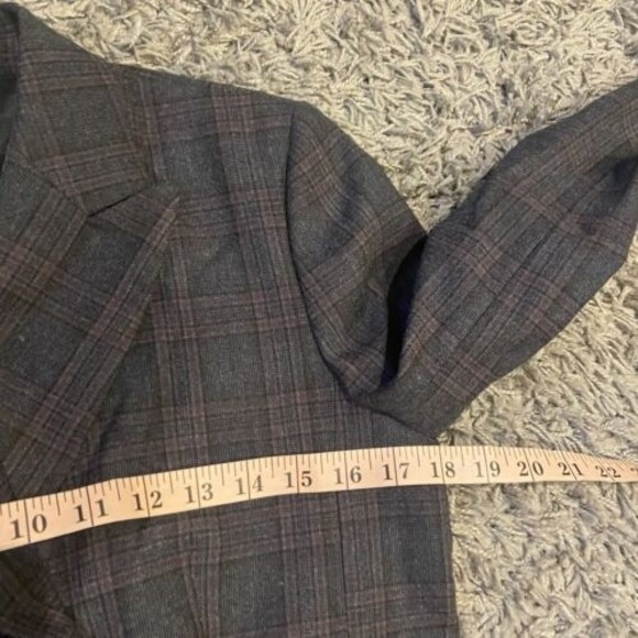 SANDRO Paris Oscar Plaid Double Breasted Blazer Jacket Size 38 Wool Blend $520.0 - Picture 11 of 16